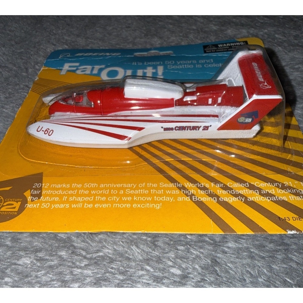 Boeing Far Out! Miss Century 21 Hydroplane U-60 Diecast 1:43 Sealed 2012